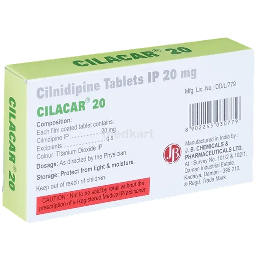 cilacar 20mg tablet 10's